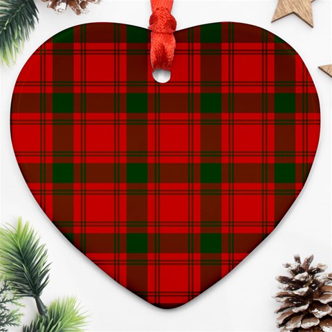 MacQuarrie Tartan Heart Ornament (Two Sides) from ArtsNow.com Front