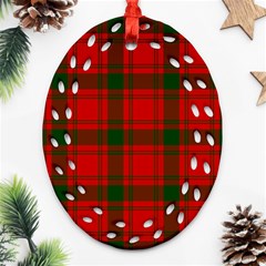 MacQuarrie Tartan Oval Filigree Ornament (Two Sides) from ArtsNow.com Front