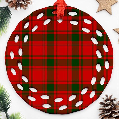 MacQuarrie Tartan Ornament (Round Filigree) from ArtsNow.com Front