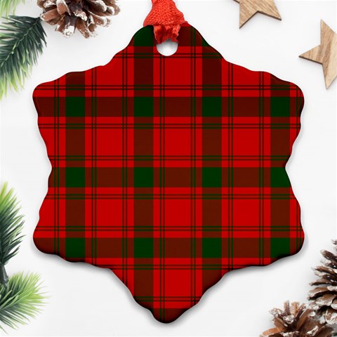 MacQuarrie Tartan Snowflake Ornament (Two Sides) from ArtsNow.com Front