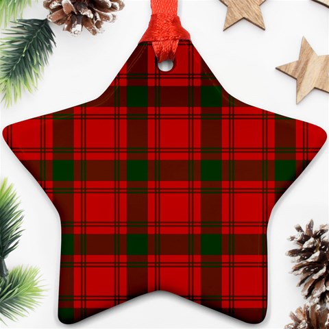 MacQuarrie Tartan Star Ornament (Two Sides) from ArtsNow.com Back