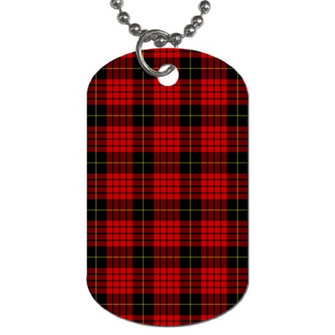 MacQueen Tartan Dog Tag (One Side) from ArtsNow.com Front