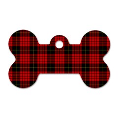 MacQueen Tartan Dog Tag Bone (Two Sides) from ArtsNow.com Front