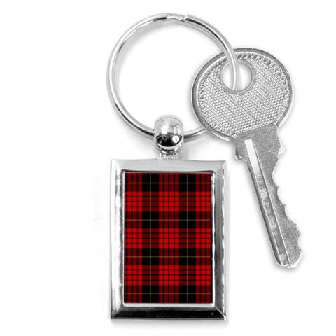 MacQueen Tartan Key Chain (Rectangle) from ArtsNow.com Front