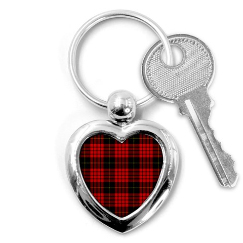 MacQueen Tartan Key Chain (Heart) from ArtsNow.com Front