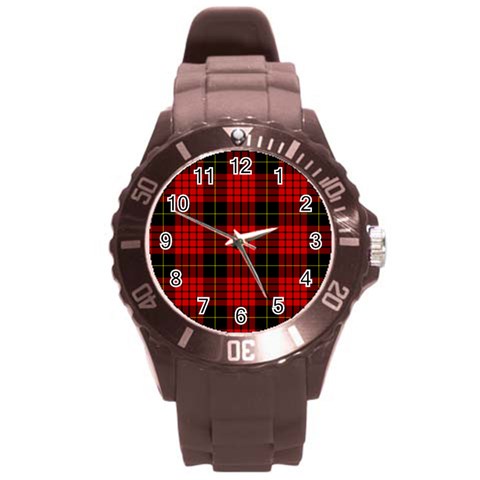 MacQueen Tartan Round Plastic Sport Watch (L) from ArtsNow.com Front