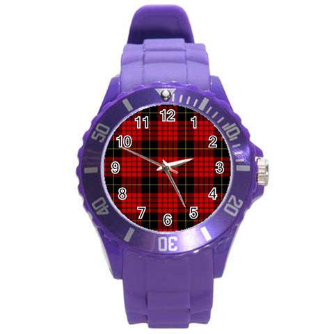 MacQueen Tartan Round Plastic Sport Watch (L) from ArtsNow.com Front