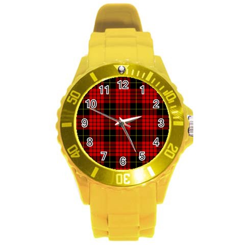 MacQueen Tartan Round Plastic Sport Watch (L) from ArtsNow.com Front