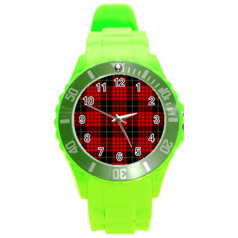 MacQueen Tartan Round Plastic Sport Watch (L) from ArtsNow.com Front