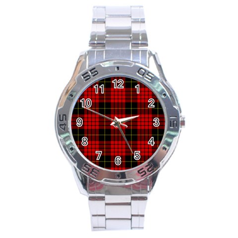 MacQueen Tartan Stainless Steel Analogue Watch from ArtsNow.com Front