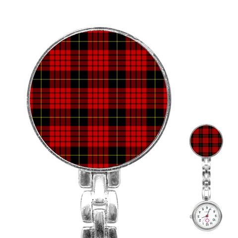 MacQueen Tartan Stainless Steel Nurses Watch from ArtsNow.com Front