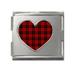 MacQueen Tartan Mega Link Heart Italian Charm (18mm)