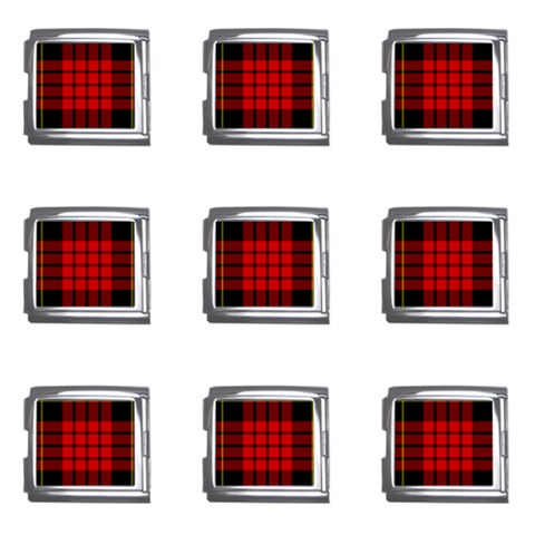 MacQueen Tartan Mega Link Italian Charm (9 pack) from ArtsNow.com Front