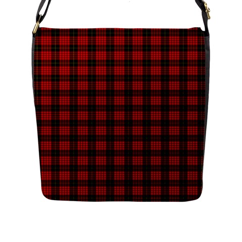 MacQueen Tartan Flap Closure Messenger Bag (L) from ArtsNow.com Front