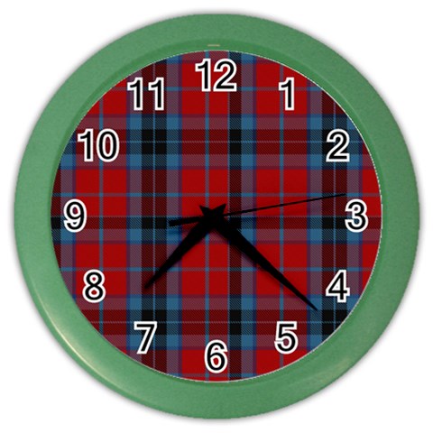 MacTavish Tartan Color Wall Clock from ArtsNow.com Front