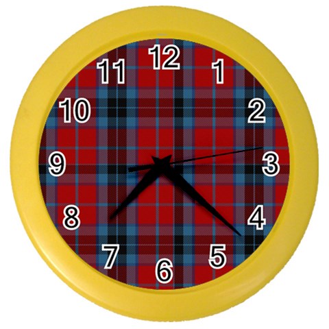 MacTavish Tartan Color Wall Clock from ArtsNow.com Front