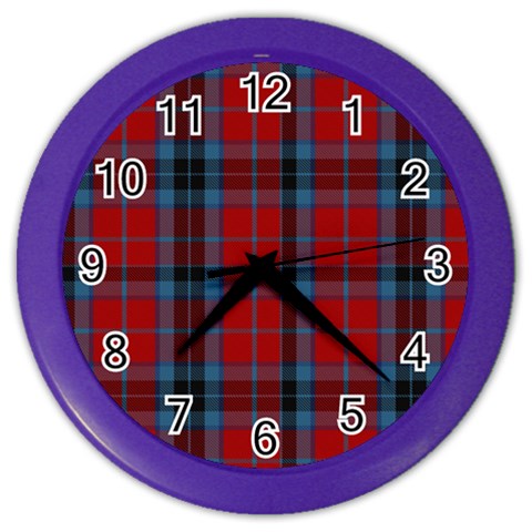 MacTavish Tartan Color Wall Clock from ArtsNow.com Front