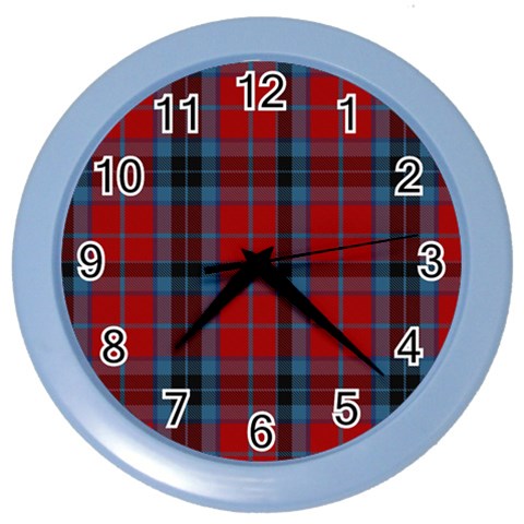 MacTavish Tartan Color Wall Clock from ArtsNow.com Front