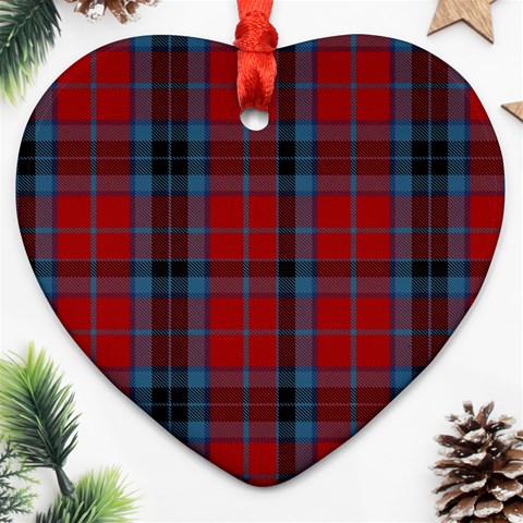 MacTavish Tartan Heart Ornament (Two Sides) from ArtsNow.com Front