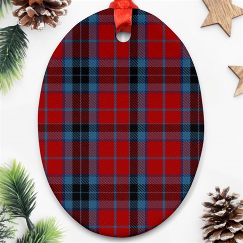 MacTavish Tartan Oval Ornament (Two Sides) from ArtsNow.com Front