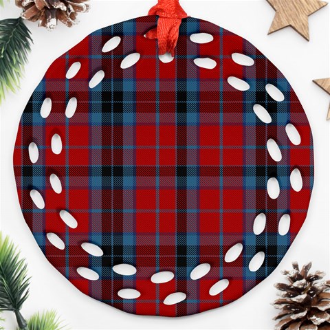 MacTavish Tartan Ornament (Round Filigree) from ArtsNow.com Front