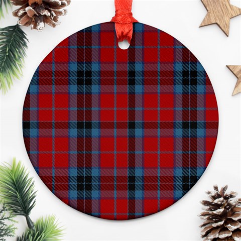 MacTavish Tartan Ornament (Round) from ArtsNow.com Front