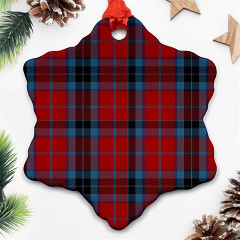 MacTavish Tartan Ornament (Snowflake) from ArtsNow.com Front