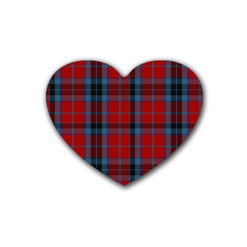 MacTavish Tartan Rubber Coaster (Heart) from ArtsNow.com Front