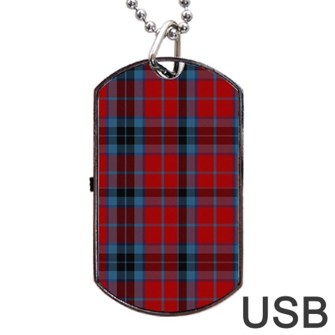 MacTavish Tartan Dog Tag USB Flash (One Side) from ArtsNow.com Front