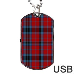 MacTavish Tartan Dog Tag USB Flash (Two Sides) from ArtsNow.com Front