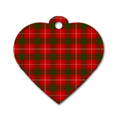 Prince of Rothesay Tartan Dog Tag Heart (Two Sides) from ArtsNow.com Front