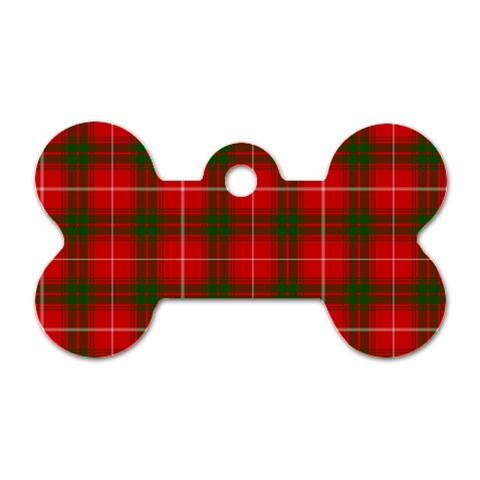 Prince of Rothesay Tartan Dog Tag Bone (One Side) from ArtsNow.com Front