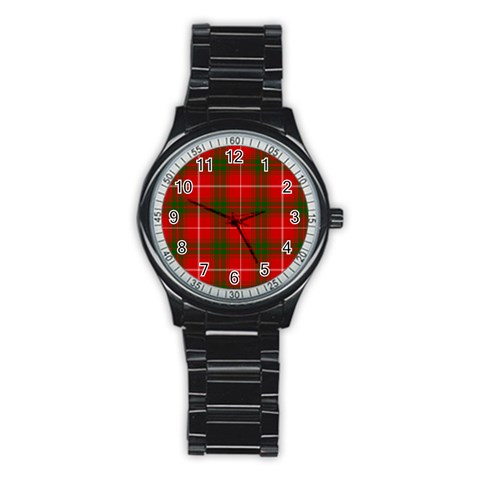 Prince of Rothesay Tartan Stainless Steel Round Watch from ArtsNow.com Front