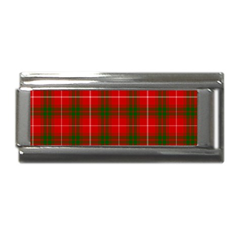 Prince of Rothesay Tartan Superlink Italian Charm (9mm) from ArtsNow.com Front