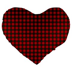 Robertson Tartan Large 19  Premium Flano Heart Shape Cushion from ArtsNow.com Front