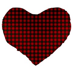 Robertson Tartan Large 19  Premium Flano Heart Shape Cushion from ArtsNow.com Back