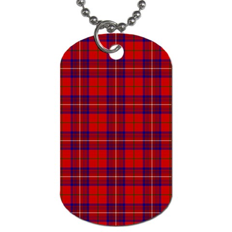 Rose Tartan Dog Tag (One Side) from ArtsNow.com Front