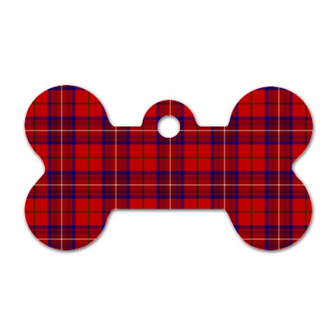 Rose Tartan Dog Tag Bone (Two Sides) from ArtsNow.com Front