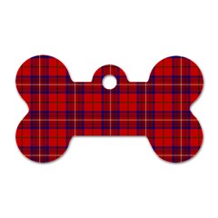 Rose Tartan Dog Tag Bone (Two Sides) from ArtsNow.com Back