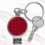 Rose Tartan Nail Clippers Key Chain