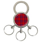 Rose Tartan 3-Ring Key Chain