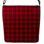 Rose Tartan Flap Closure Messenger Bag (S)