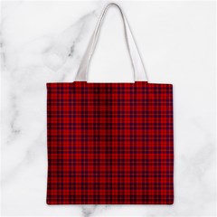 Rose Tartan Zipper Grocery Tote Bag from ArtsNow.com Front