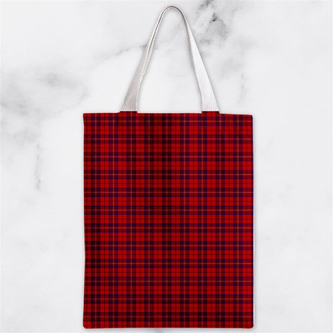 Rose Tartan Zipper Classic Tote Bag from ArtsNow.com Front