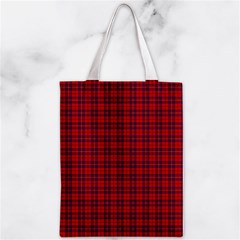 Rose Tartan Zipper Classic Tote Bag from ArtsNow.com Back