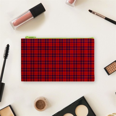 Rose Tartan Cosmetic Bag (S) from ArtsNow.com Front