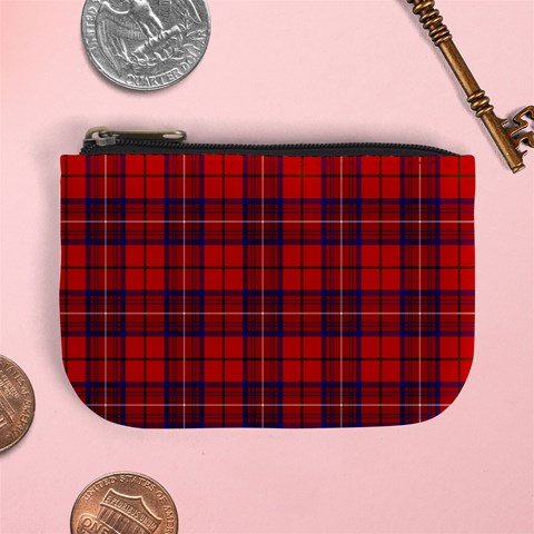 Rose Tartan Mini Coin Purse from ArtsNow.com Front