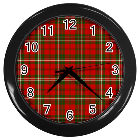 Scott Tartan Wall Clock (Black) from ArtsNow.com Front