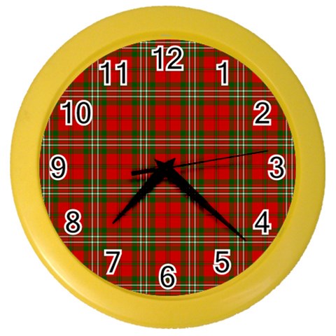 Scott Tartan Color Wall Clock from ArtsNow.com Front