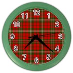 Scott Tartan Color Wall Clock